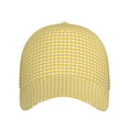 thumbnail image 2 of Daiia Yellow Gingham print Baseball Cap Men Women Golf Dad Hat Adjustable Original Classic Low Profile Hat Unconstructed Plain Cap, 2 of 9