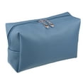 thumbnail image 1 of 1 Uds Neceser de maquillaje Unique Bargains Talla S Azul Cuero PU Resistente al Agua, 1 of 1
