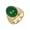 Gold Green, variant on Ring for Women Men Gold Black Size 9