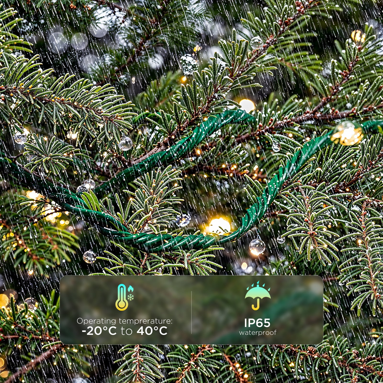 Govee Christmas String Lights 2S, 65.6FT 200LEDs Christmas Lights for Holiday Decor, Smart Indoor Outdoor String Lights with 130+ Scene Modes