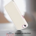 thumbnail image 3 of For iPhone 17E / 16E / SE4 Polished Oil Thick Acrylic Metal Button Hybrid Case Cover - Beige, 3 of 3