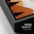 thumbnail image 4 of PixonSign Framed Canvas Print Wall Art Orange Sunset Mountain Range Forest Landscape Nature Wilderness Illustrations Decorative Bohemian Multicolor Mid-Century Modern - 16"x24" Black, 4 of 5