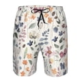thumbnail image 3 of Balery Watercolor Floral Traje de Baño Estilo Hawaiano para Hombre, Shorts de Secado Rápido con Bolsillos-3X-Large, 3 of 6