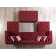 thumbnail image 5 of Portofino Maroon Velvet Double Chaise Sectional, 5 of 16