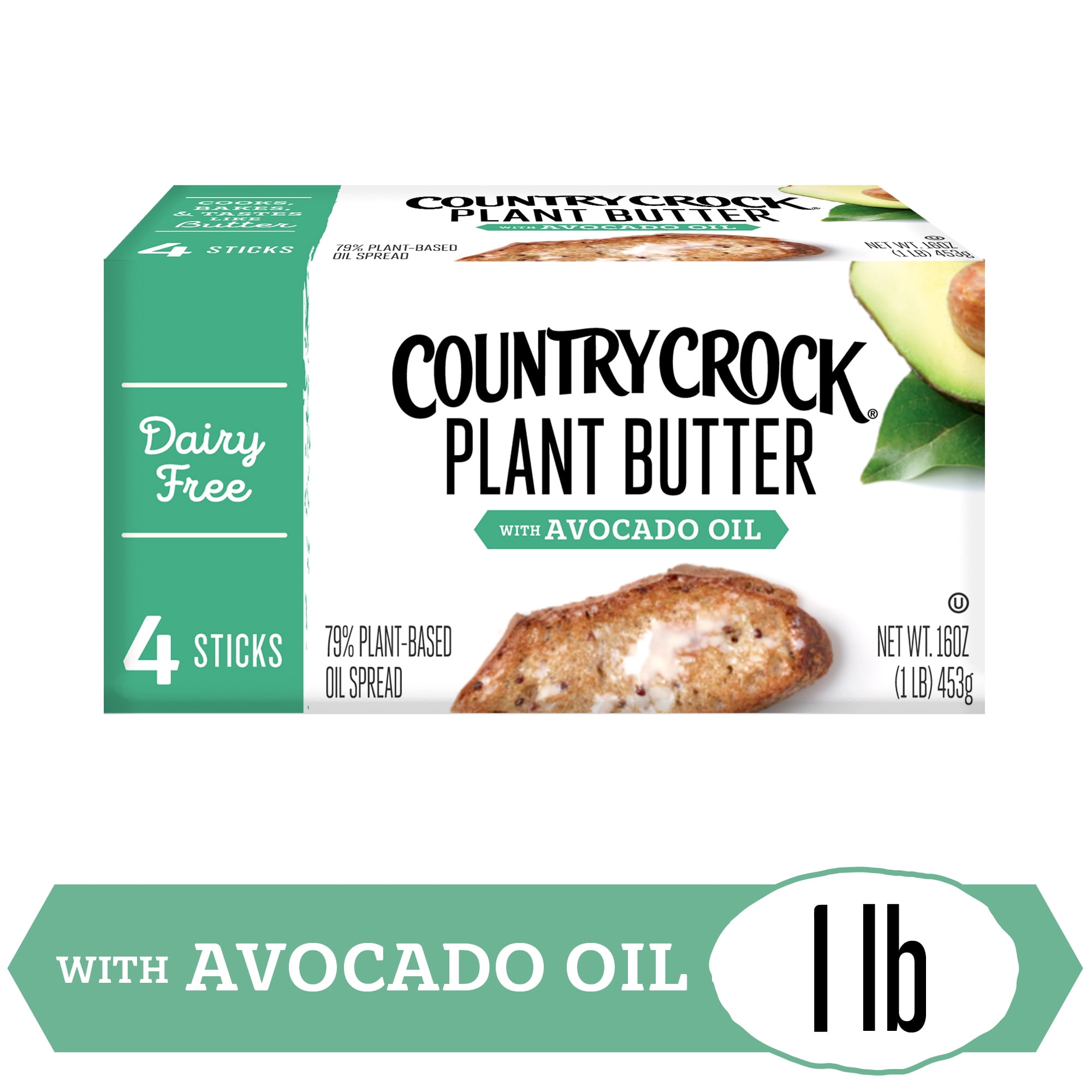 Country Crock Dairy Free Plant Butter with Avocado Oil Sticks, 16 oz