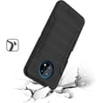 thumbnail image 5 of TJS Phone Case for Nokia G50 5G 6.82", with Tempered Glass Screen Protector Dual Layer Shockproof Brushed Armor Magnetic Metallic Phone Case Cover (Black), 5 of 6