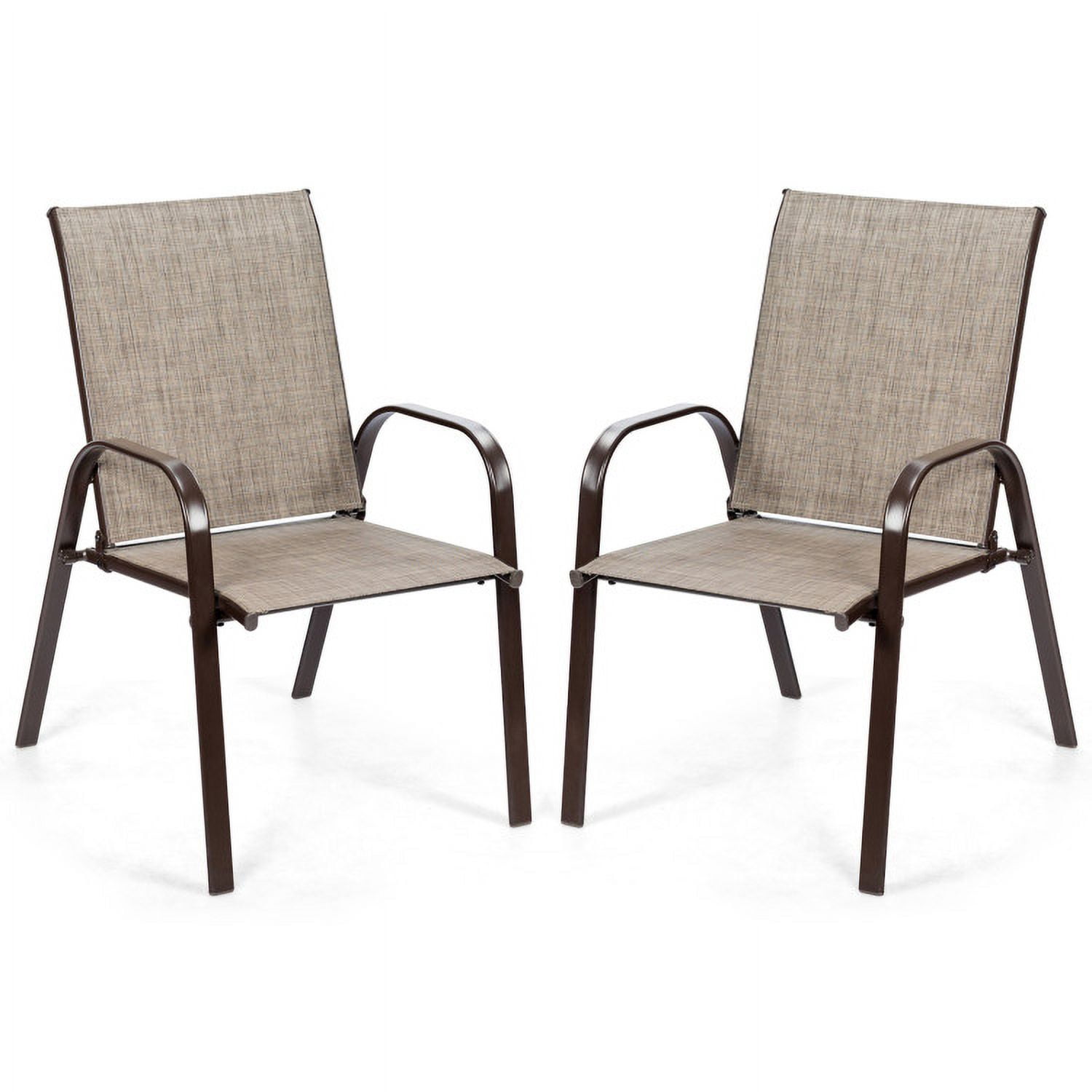 Aimee Lii 2 Pcs Patio Chairs Outdoor Dining Chair with Armrest, Outdoor Patio Set, Gray