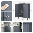 thumbnail image 5 of LEDREM Bathroom Cabinets Freestanding, Bathroom Storage Floor Cabinet with Doors and Adjustable Shelves, Slate Gray, 5 of 6