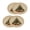 D, variant on Christmas Round Placemats, Festive Linen Table Mats, Frame Individual Place Settings for Winter Meals and Seasonal Dinner Parties, Printed Fabric with Holiday Botanical and Tree Motifs