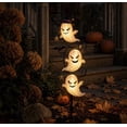 thumbnail image 7 of Halloween Decorations Outdoor Solar Pumpkin Ghost Garden Stake Lights, LED Ghost Yard Stake Lights, Solar Halloween Lights Waterproof for Outside Patio Yard Pathway Grave Lawn Porch Party Decor, 7 of 7