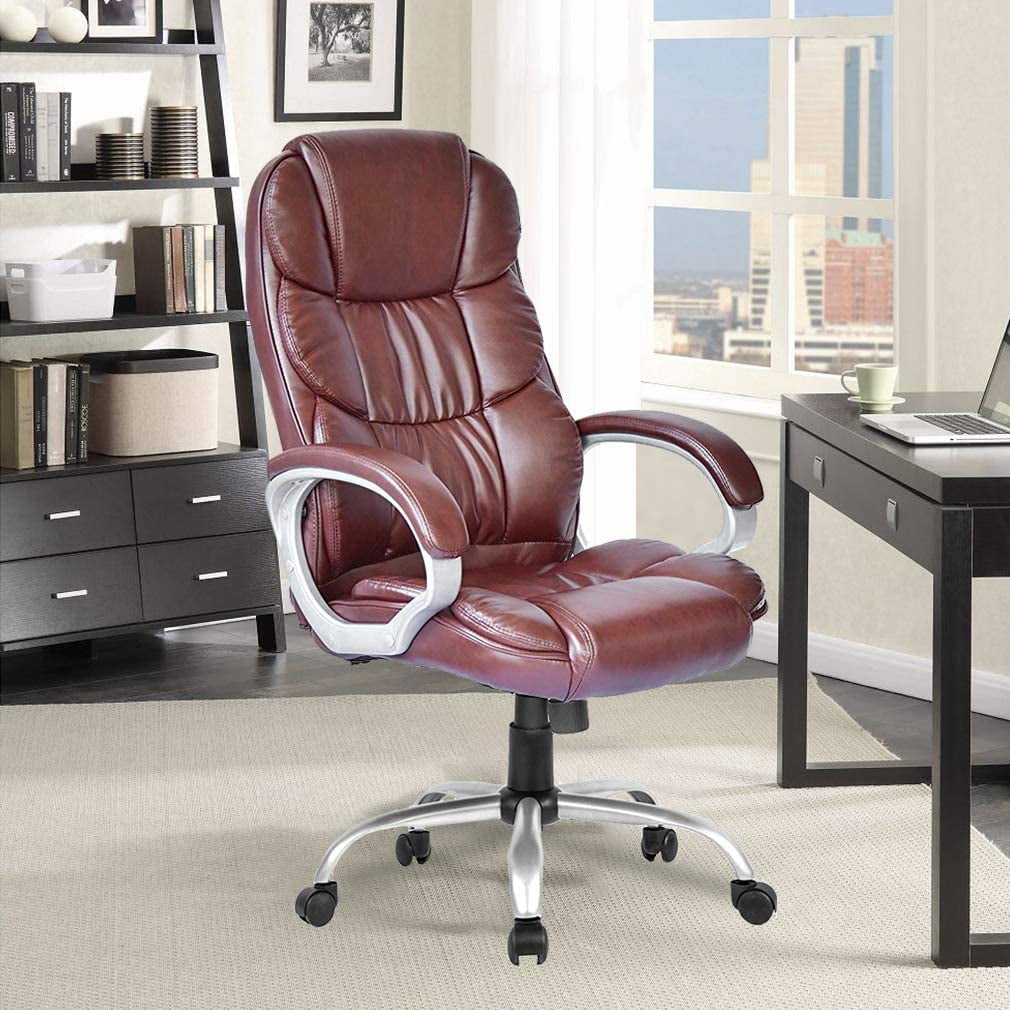 BestOffice Ergonomic Office Chair, Lumbar Support, Rolling Swivel for Men, Women(Brown)