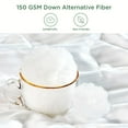 thumbnail image 5 of Cozy Comfort Lightweight Duvet Insert Queen, Down Alternative Quilted Comforter, Stand Alone Duvet Insert with Corner Tabs, 88"x88" White, 5 of 7