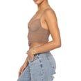 thumbnail image 3 of SAYOO Mujeres Casual Tank Tops, Sin Mangas Sin Espalda Color Sólido Cuello En V Irregular Sling Crop Tops SAYOO  Moda, 3 of 4