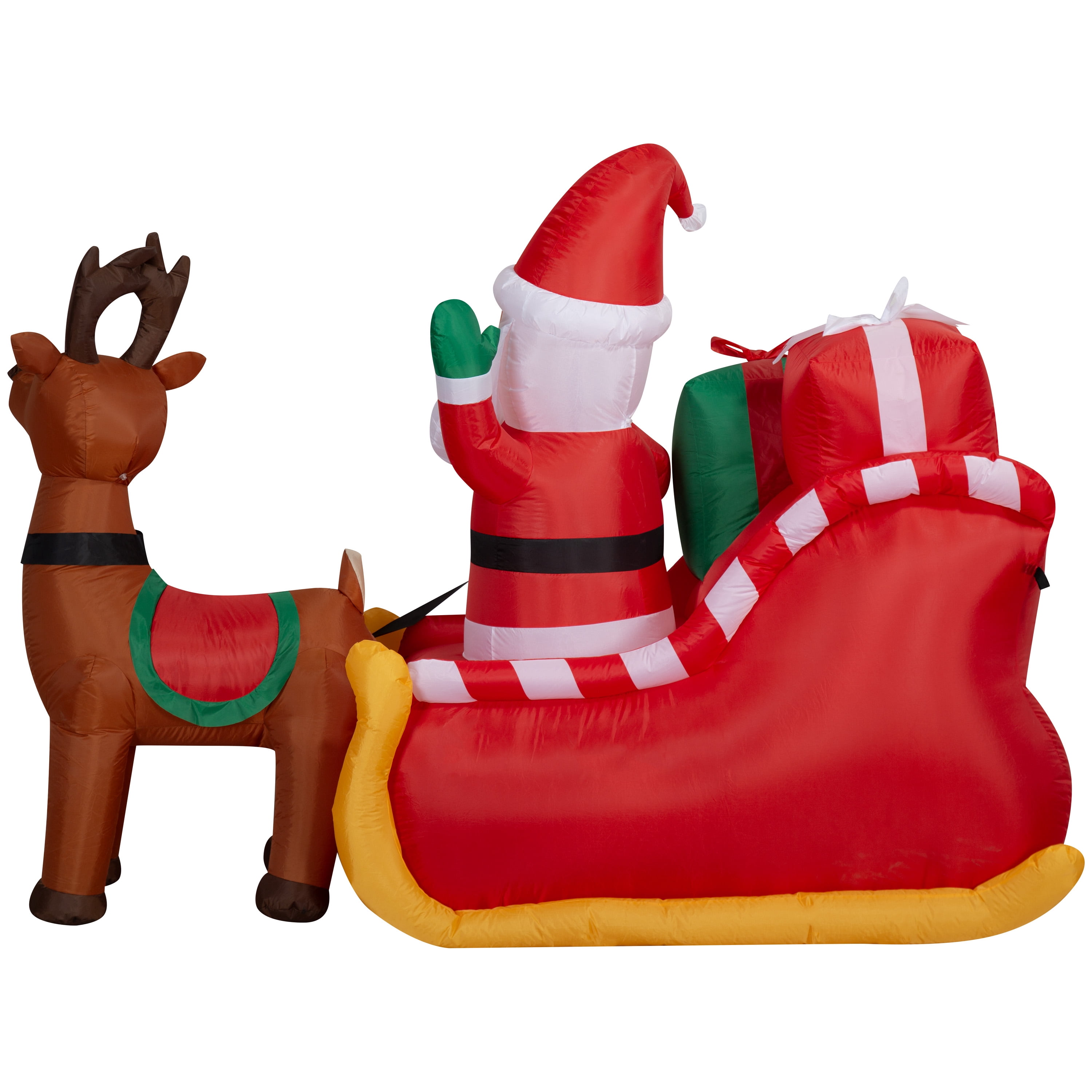 5 ft Santa’s Sleigh Christmas Airblown Yard Inflatable, Multicolor, by Holiday Time