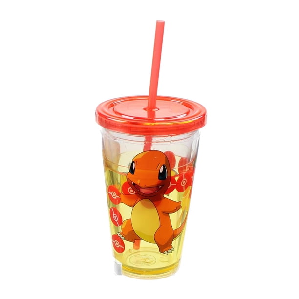 Pokemon Charmander 18oz Carnival Cup W Floating Confetti Pokeballs Walmart Com