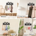 thumbnail image 4 of 1 Set Paw Prints Coat Rack Wall Mount Heart Metal Dog Paw Key Holder for Wall 9.8×4.7inch 10 Hooks Dog Leash Decorative Black Key Hooks for Dog Lover Gift Coats Hats Towels Bags, 4 of 7