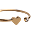 thumbnail image 2 of Pulseras Mujer de Corazón LuckyLy, Brazalete de Acero Inoxidable y Zirconia Cúbica, Modelo Aléx dorado UNITALLA, 2 of 5