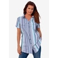 thumbnail image 2 of Roaman's Women's Plus Size Seersucker Shirt, 2 of 6