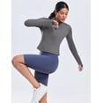 thumbnail image 6 of Pinspark Full Zip Up Running Jackets for Womens Cropped Athletic Gym Track Jackets Thumb Holes Slim Fit Active Tops with Pocket, 6 of 6