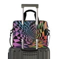 thumbnail image 2 of FORMRS 16" Laptop Bag Carrying Sleeve Case with Handle Travel Shoulder Briefcase, Pink Wavy Plaid, 2 of 8