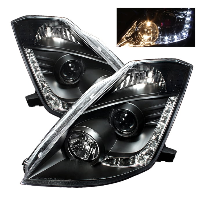 FIT FOR 2003-2006 350Z PROJECTOR HEADLIGHTS JDM BLK FRONT LAMPS FIT FOR 2003-2006 350Z PROJECTOR HEADLIGHTS JDM BLK FRONT LAMPS