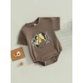 thumbnail image 3 of Bagilaanoe Newborn Baby Girl Rompers Letters Print Short Sleeve Bodysuits 3M 6M 12M 18M Infant Casual One Piece Short Jumpsuit, 3 of 8