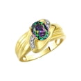 thumbnail image 6 of RYLOS Rings for Women 14K Gold Plated Silver Ring Oval 9X7MM Gemstone & Diamonds Classic Design June Alexandrite Jewelry for Women Size 7, 6 of 7