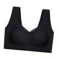 thumbnail image 2 of Sujetador Sin Costuras Sunnimix Bralette sin costuras para mujer negro 2XL, 2 of 8