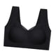 thumbnail image 2 of sin costuras para mujer, ropa interior, tirantes anchos, sin aros, cómodo, transpirable, sin costuras, Bralette, es diarios, jersey Negro Yinane Sujetador sin costuras, 2 of 8