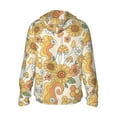 thumbnail image 3 of Gaeub Groovy Hippie Flower Mushrooms Men's and Women's UPF 50+ Long-Sleeved Sun Protection Clothing, Fishing Shirt Long Sleeve Zip - Small, 3 of 9