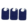 thumbnail image 3 of Gazechimp 3Pcs Adult Bibs Machine Washable Reusable Adjustable for Seniors Elderly Men dark blue, 3 of 8