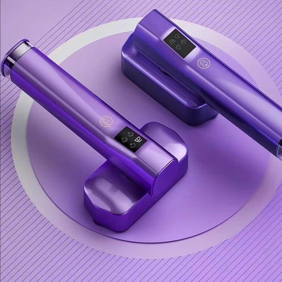 Compact Handheld Steamer 1200W Portable Wrinkle Remover for Clothes, 100ml Large Water Tank Fabric Steamer with 4 Modes, Travel Steam Iron for Home & Trip (Purple)