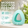 thumbnail image 6 of Modern Bird House Feeder, Egg Pod Shape Birdhouse with Perch for Cockatiel & Budgie, Chew Proof Hanging Bird Nest for Outdoor Garden Decor, 6 of 7