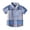 Blue, variant on LPKRT Boys Short Sleeve Shirt Classic Fit Plaid Pattern Print Button Down Shirt Modest Comfortable Summer Collared Tees Red 9-12 Months