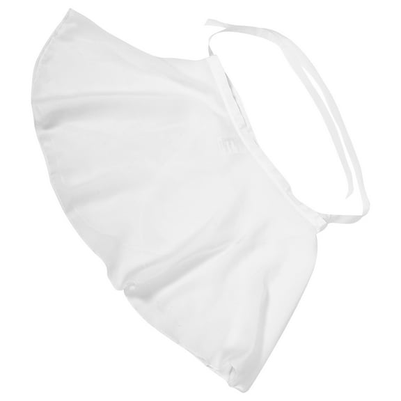 ELAYARD 1Pack White Nylon Chinlon Ballet Skirt for Women Girls Dance Practice Performance Wraparound Design 11.8x3.9in