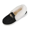 thumbnail image 2 of Roncen Women's Winter Snow Boots - Fashion Thick Sole Fleece-Lined Warm Cotton Shoes with Metal Chain Accents and Furry Collar, Comfortable Flat Casual Boots for Cold Weather, 2 of 7