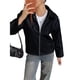 thumbnail image 1 of Chaqueta de para Mujer, de Gamuza Sintética, para Otoño e Invierno, Abrigos, Ropa y Tops. Negro M, 1 of 8