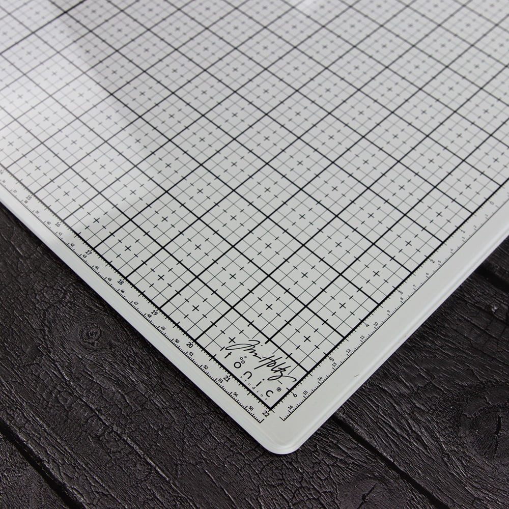 Tim Holtz Glass Studio Mat 23.75"X14.25"-White