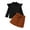 Black, variant on Zwiiyzr Baby Girls Fall and Winter High-Neck Knitted Corduroy A-Line Skirt Two-Piece Suit Black