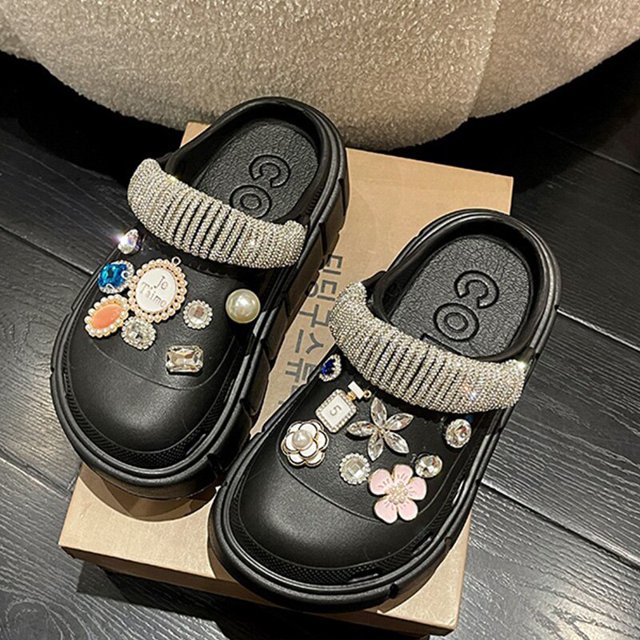 Sandalias elegantes para mujer, zuecos a la moda, toboganes de playa y calle, zapatillas que aumentan la altura, novedad de 2023