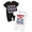 Black, variant on 2 PCS 4th of July Baby Romper Patriotic Outfit, My First 4th of July Romper for Baby Boy Girl Independence Day(Blue,0-3 Months)