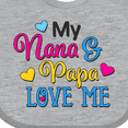 thumbnail image 4 of Inktastic My Nana and Papa Love Me with Hearts Boys or Girls Baby Bib, 4 of 4