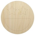 thumbnail image 1 of Star Eyes Happy Face Big Smile Mouth Emoticon Wood Shape Unfinished Piece Cutout Craft DIY Projects - 6.25 Inch Size - 1/4 Inch Thick, 1 of 7