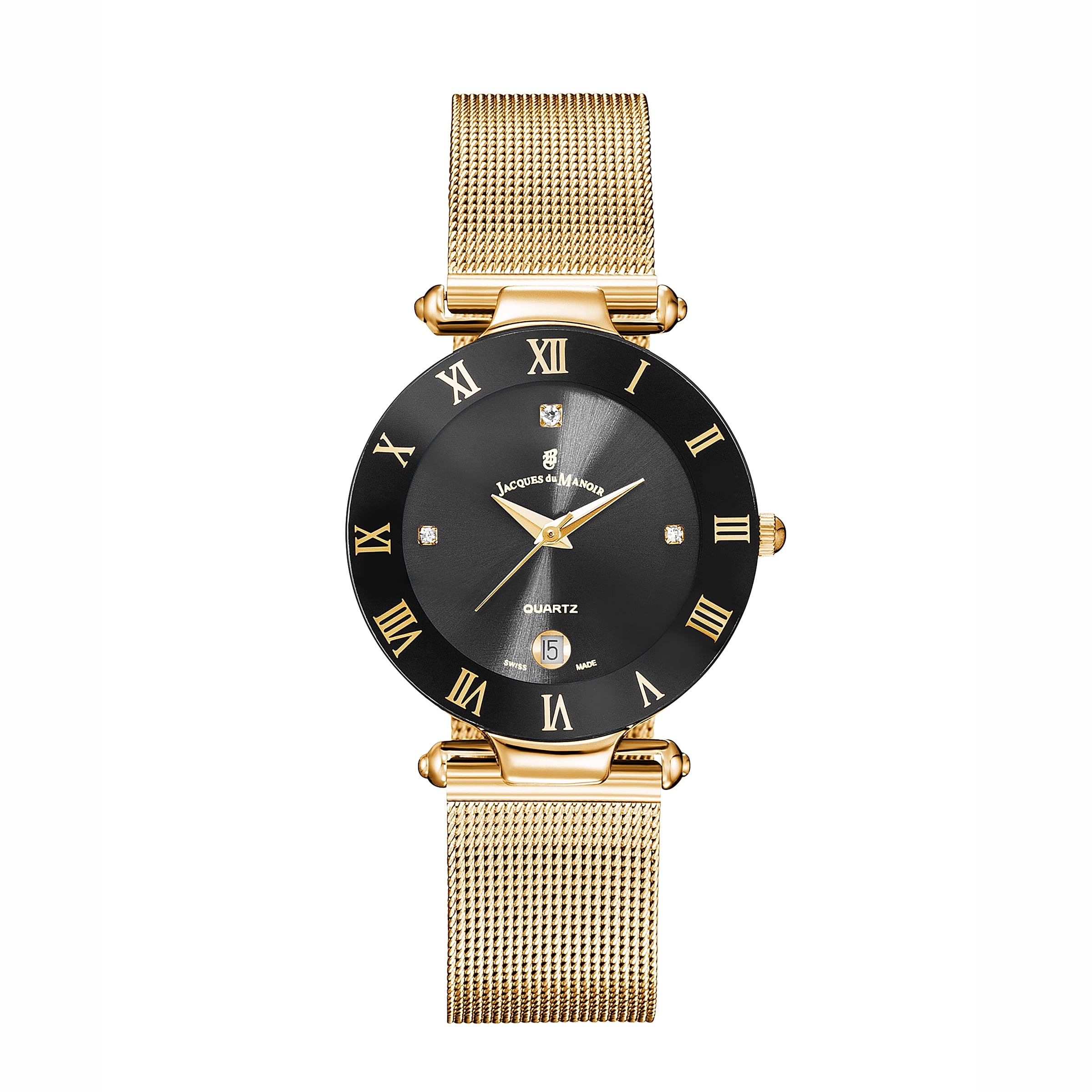 Jacques du Manoir Jacques Du Manoir Swiss Made Rose Gold Women's Watch with Mesh Bracelet, 33 Jacques du Manoir Jacques Du Manoir Swiss Made Rose Gold Women's Watch with Mesh Bracelet, 33