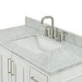 thumbnail image 6 of Ariel Stafford 43 Inch Single Rectangle Sink Vanity With Carrara White Marble Countertop W/0.75" Edge In White, 6 of 11