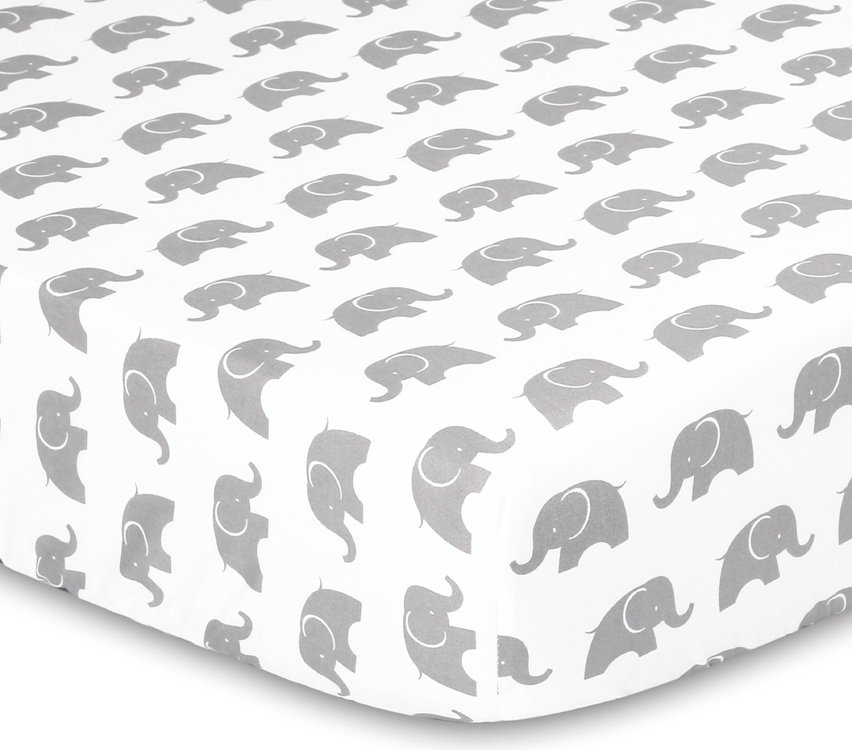 The Peanutshell Elephant Walk Crib Bedding Set for Baby Boys or Baby Girls, 3 Piece Nursery Set with Quilt, Fitted Crib Sheet, and Dust Ruffle