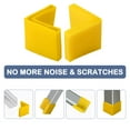 thumbnail image 5 of 24Pcs Yellow Soft Angle Iron Foot Pad L Shaped Edge Leg Cap 40mmx40mm, 5 of 7