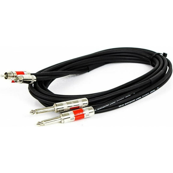 ProCo Excellines 10-foot Dual 1/4" TS to RCA Cable - DKQR-10 Keyboard Stereo