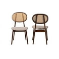 thumbnail image 2 of Baxton Studio Darrion Mid-Century Modern Grey Fabric and Walnut Brown Finished Wood 2-Piece Dining Chair Set, 2 of 7