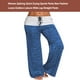 thumbnail image 5 of Soidarity Pantalones sueltos de Yoga ajustables de estilo informal para mujer, pantalones de pierna ancha empalmados para correr y hacer ejercicio para Uniforme atlético Azul L, 5 of 6